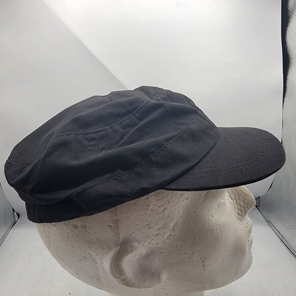 Vans Black Military Style Hat With Skull Graphic L/XL Made In USA Casual - Picture 4 of 9